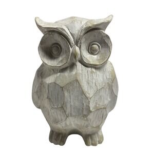 Rustic Owl Figurine Statue Home Decor Accent Tabletop Decoration 6"H‎